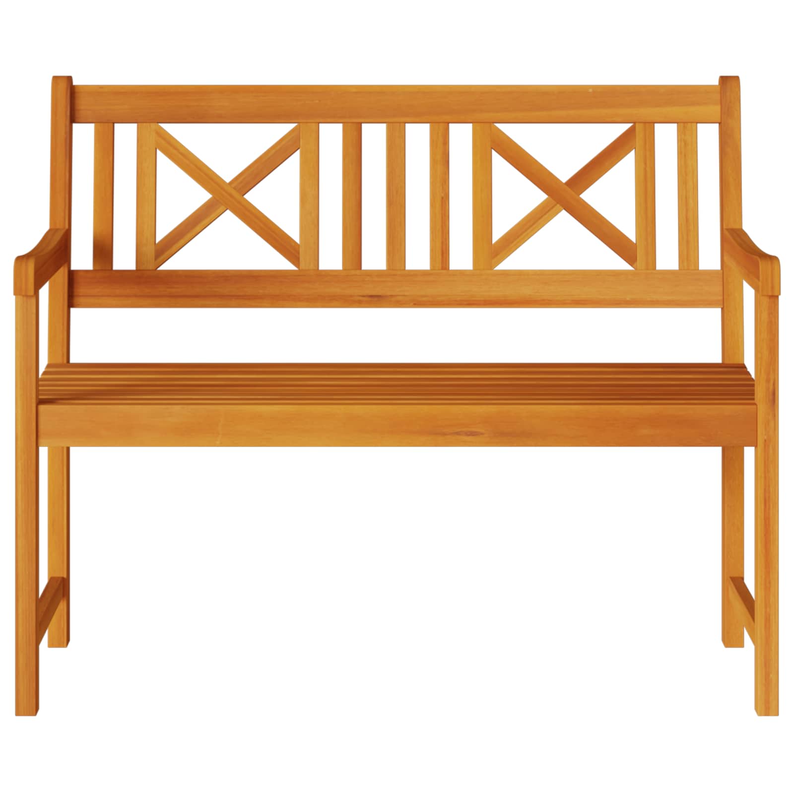 Udendørs Bænk Naturfarvet 110 X 56 X 90 Cm Massivt Akacietræ - Billede 4