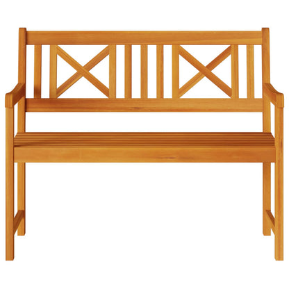 Udendørs Bænk Naturfarvet 110 X 56 X 90 Cm Massivt Akacietræ - Billede 4