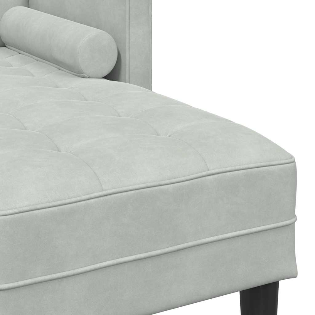 Sofa Sæt 2 Pcs Lysegrå 173 X 131 X 67 Cm Fløjl - Billede 9
