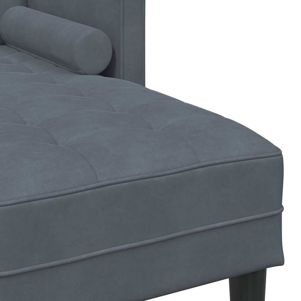 Sofa Sæt 2 Pcs Mørkegrå 173 X 131 X 67 Cm Fløjl - Billede 9