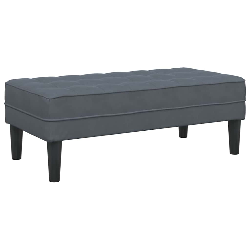 Sofa Sæt 2 Pcs Mørkegrå 173 X 131 X 67 Cm Fløjl - Billede 6