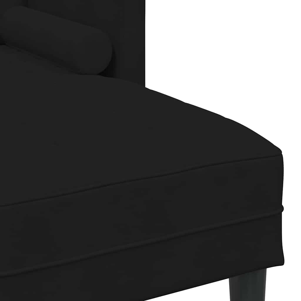 Sofa Sæt 2 Pcs Sort 173 X 131 X 67 Cm Fløjl - Billede 9