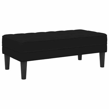 Sofa Sæt 2 Pcs Sort 173 X 131 X 67 Cm Fløjl - Billede 6