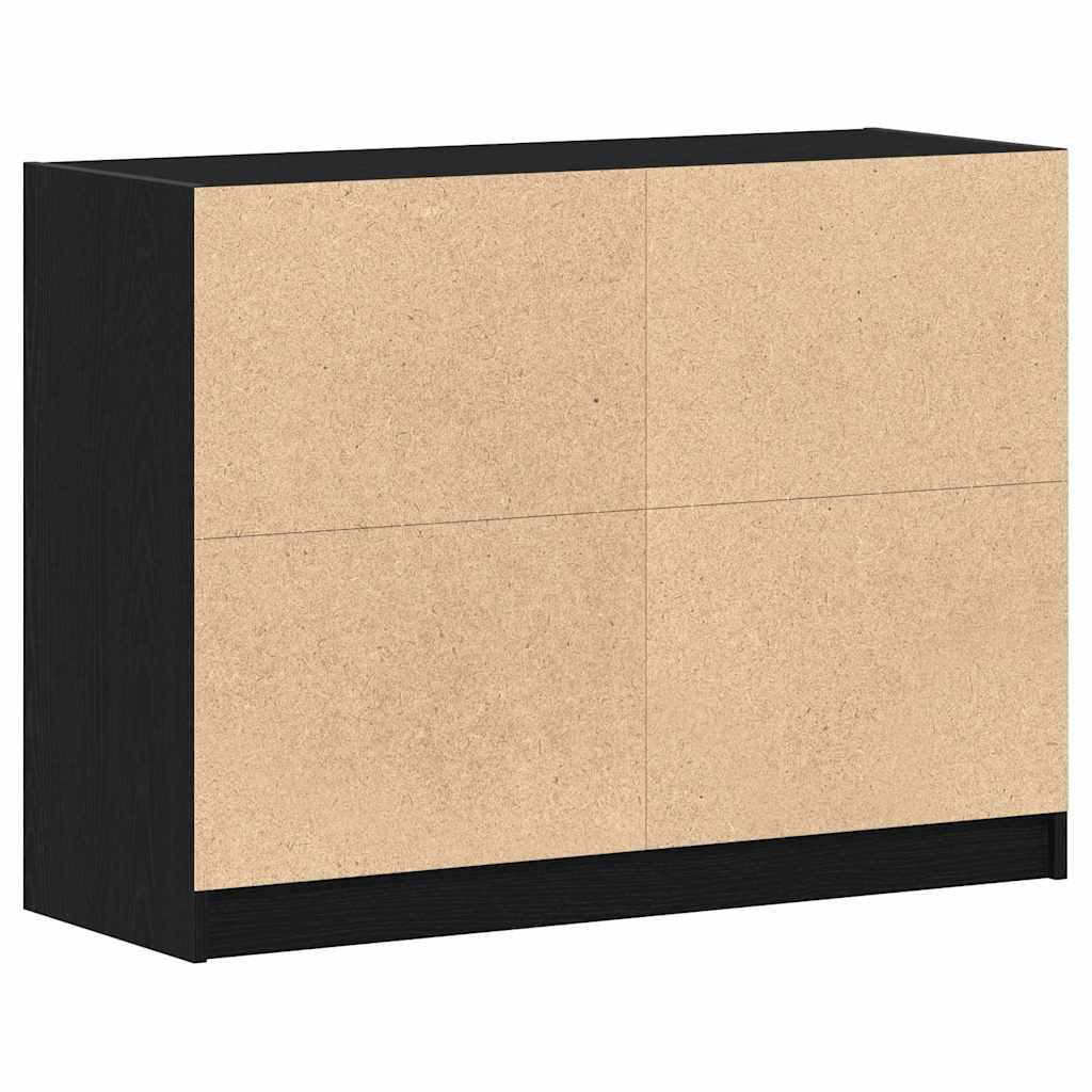 Sideboard Sort Eg 102 X 37 X 75.5 Cm Konstrueret Træ - Billede 6
