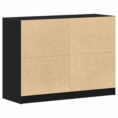 Sideboard Sort Eg 102 X 37 X 75.5 Cm Konstrueret Træ - Billede 6