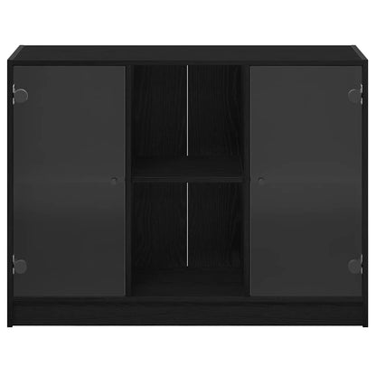 Sideboard Sort Eg 102 X 37 X 75.5 Cm Konstrueret Træ - Billede 7