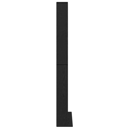 Cd-skab Med Hylde Sort Eg 101 X 23 X 177,5 Cm Konstrueret Træ - Billede 7