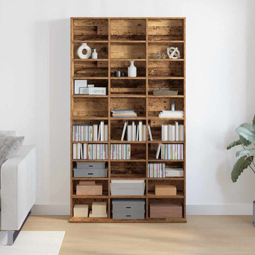 Cd-skab Gammelt Træ 101 X 23 X 177,5 Cm Konstrueret Træ - Billede 4