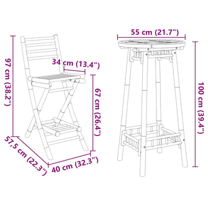 Udendørs Bar T Ø55X100 Cm Bambus