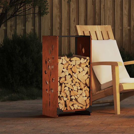 Brændestativ 40x30x80 Cm Forvitringsstål - Hovedbillede