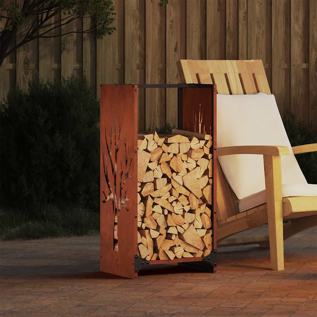Brændestativ 40x30x80 Cm Forvitringsstål - Variant 864230