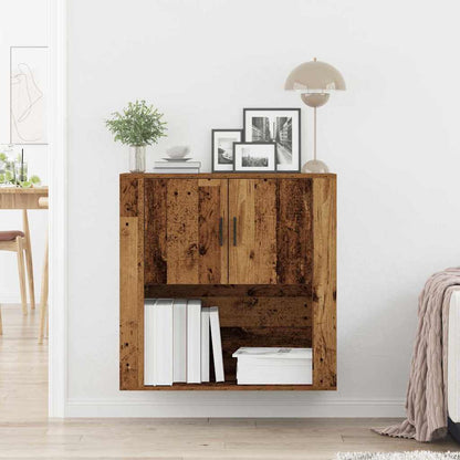 Vægskab Med Hylde 80 X 33 X 80 Cm Konstrueret Træ - Billede 4