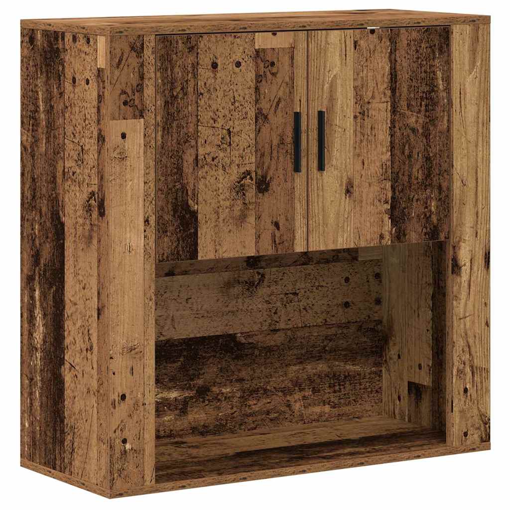 Vægskab Med Hylde 80 X 33 X 80 Cm Konstrueret Træ - Billede 2