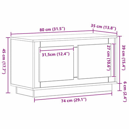 TV-skab 80 X 35 X 45 Cm Konstrueret Træ - Billede 11