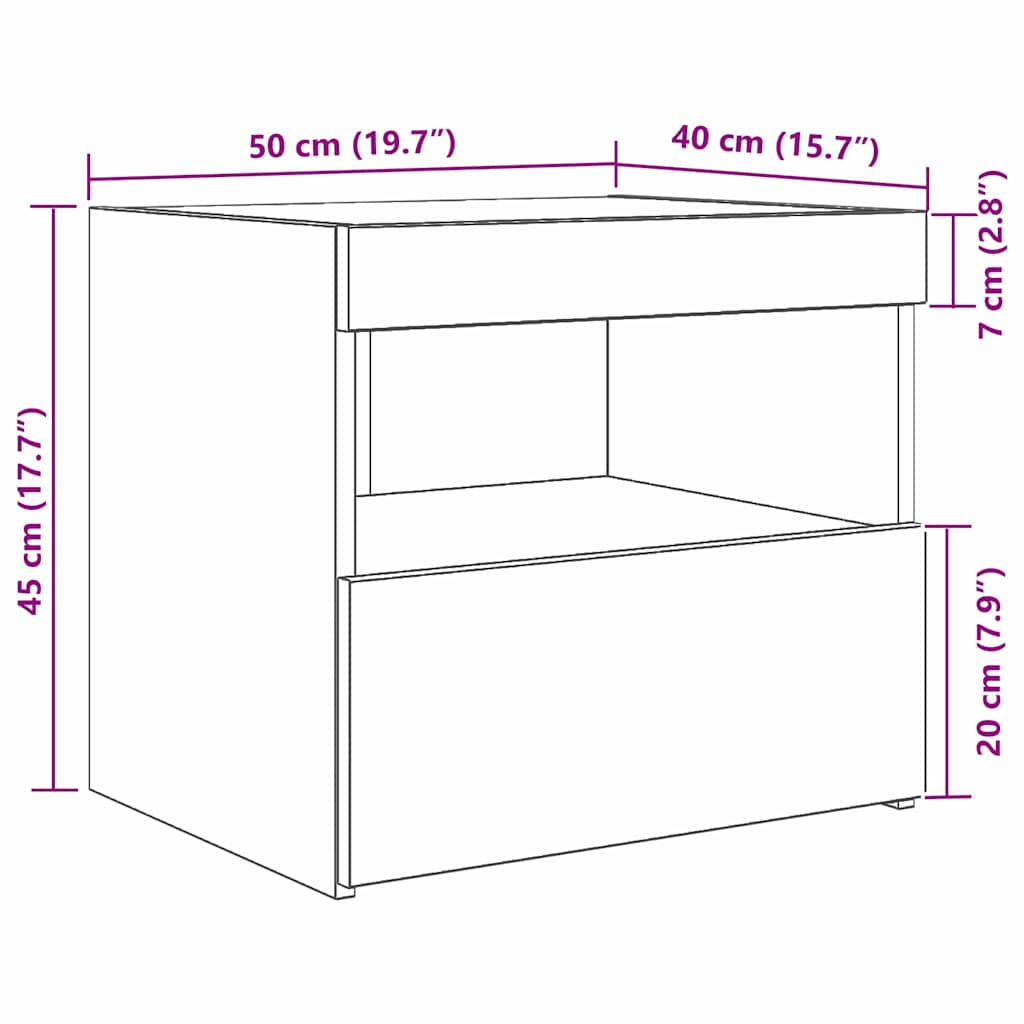 Natskab 50 X 40 X 45 Cm Konstrueret Træ - Billede 14