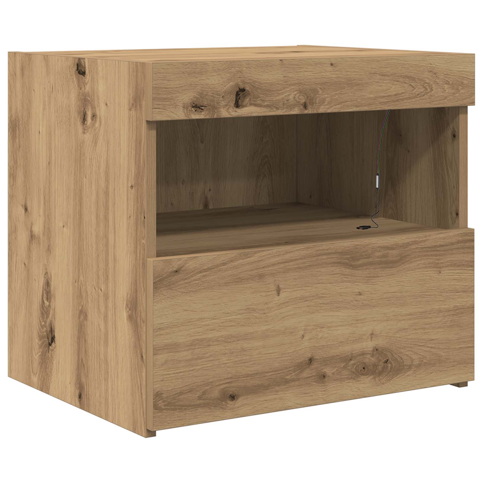 Natskab Egetræ 50 X 40 X 45 Cm Konstrueret Træ - Billede 2