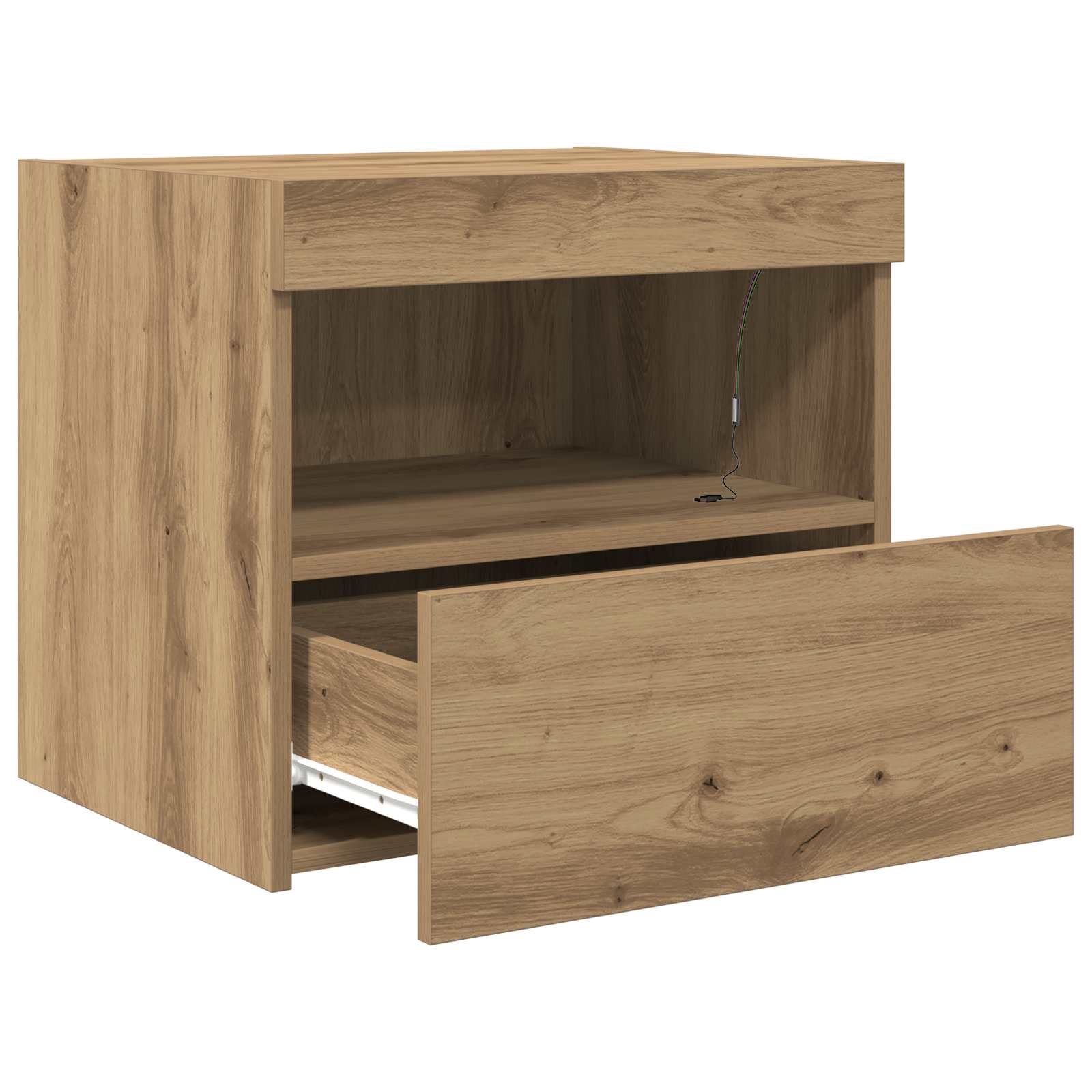 Natskab Egetræ 50 X 40 X 45 Cm Konstrueret Træ - Billede 5