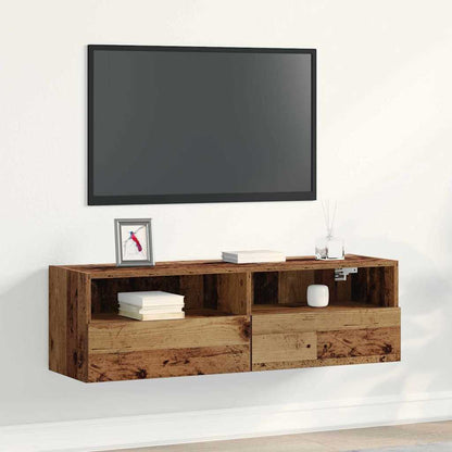 TV Vægskab 100 X 30 X 30 Cm Konstrueret Træ - Variant 862188