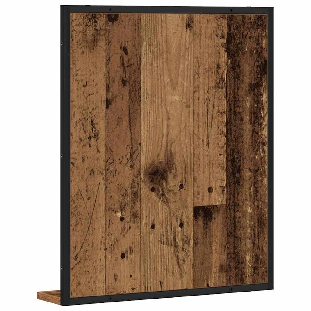 Spejl Med Hylde 50 X 12 X 60 Cm Glas Og Ingeniørtræ - Billede 7