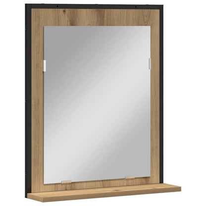 Spejl 50 X 12 X 60 Cm Glas Og Ingeniørtræ - Billede 2