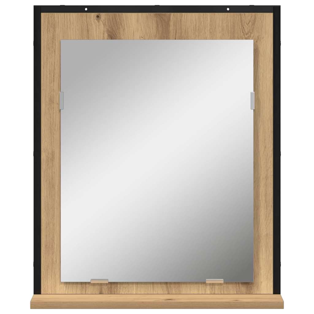 Spejl 50 X 12 X 60 Cm Glas Og Ingeniørtræ - Billede 5