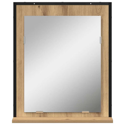 Spejl 50 X 12 X 60 Cm Glas Og Ingeniørtræ - Billede 5