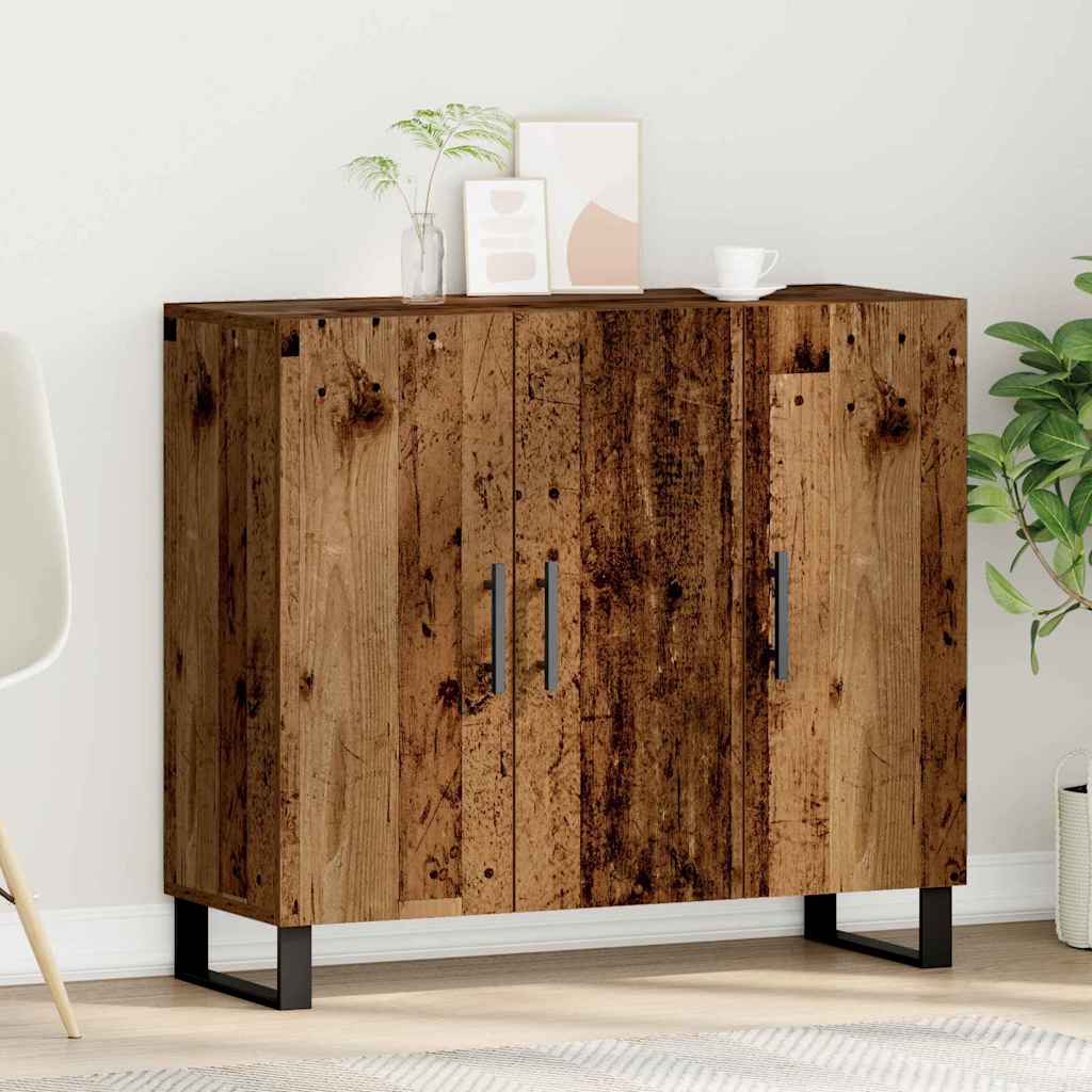 Sideboard 90 X 34 X 80 Cm Konstrueret Træ - Hovedbillede