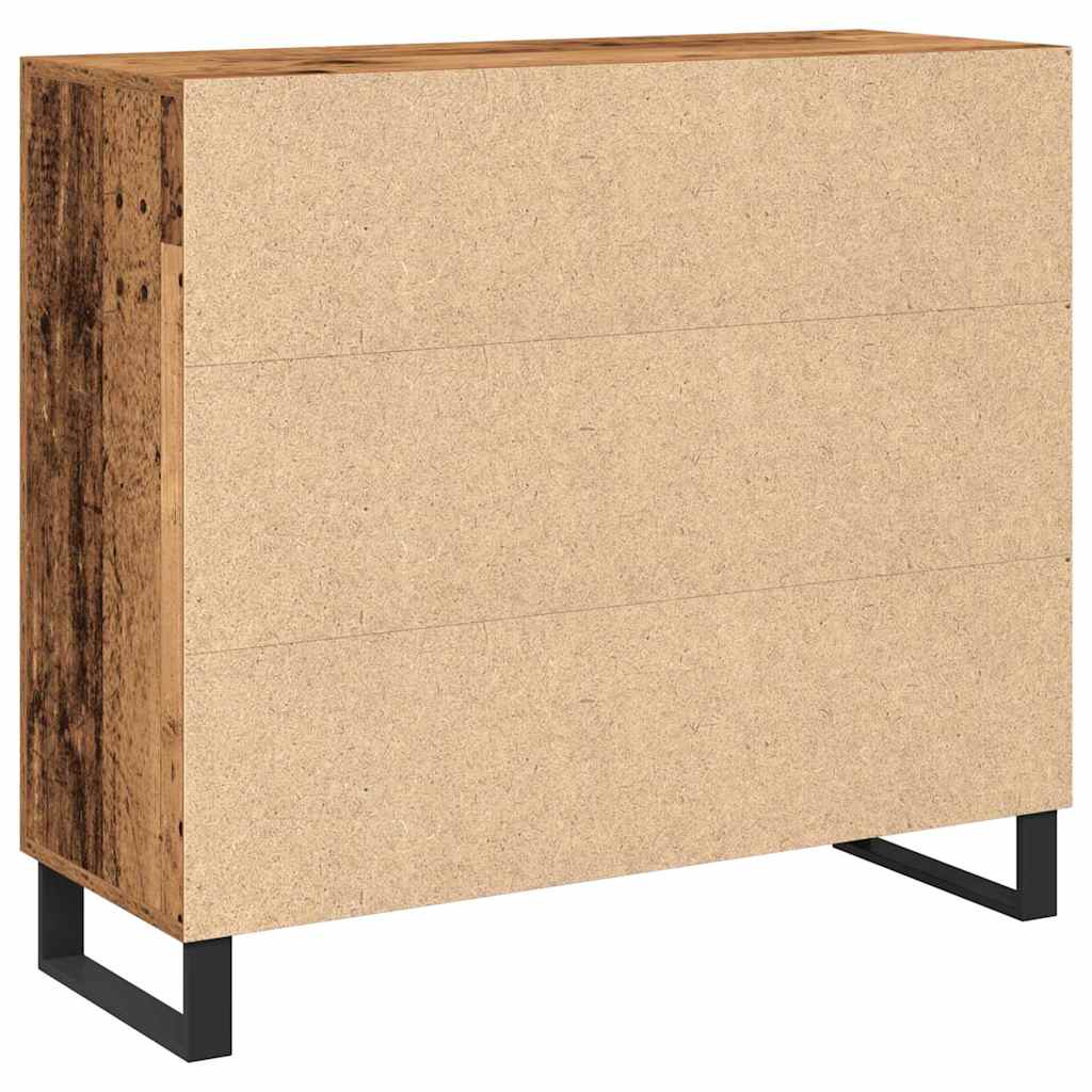 Sideboard 90 X 34 X 80 Cm Konstrueret Træ - Billede 8