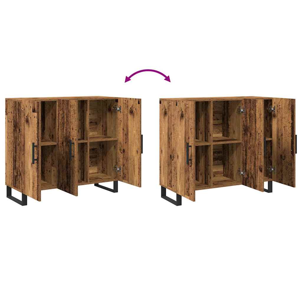 Sideboard 90 X 34 X 80 Cm Konstrueret Træ - Billede 11