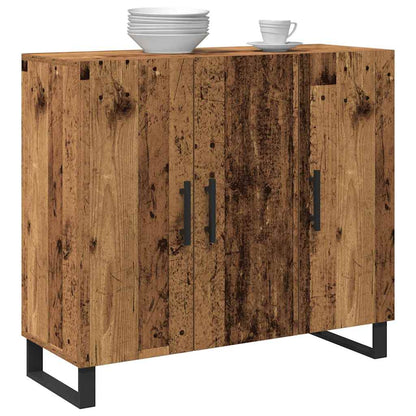 Sideboard 90 X 34 X 80 Cm Konstrueret Træ - Billede 3