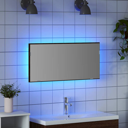 Spejl 80 X 37 Cm Glas Og Ingeniørtræ - Billede 4