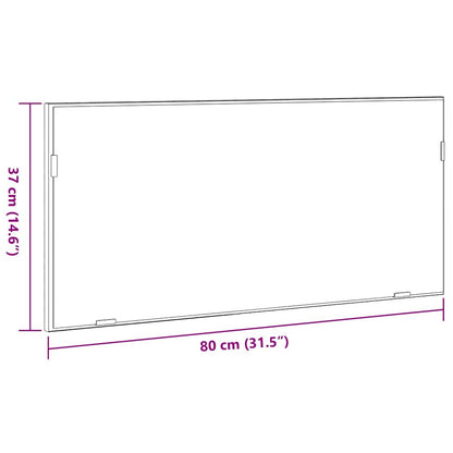 Spejl 80 X 37 Cm Glas Og Ingeniørtræ - Billede 12