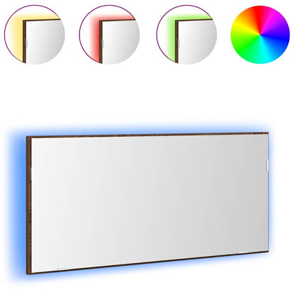 Spejl 80 X 37 Cm Glas Og Ingeniørtræ - Billede 3