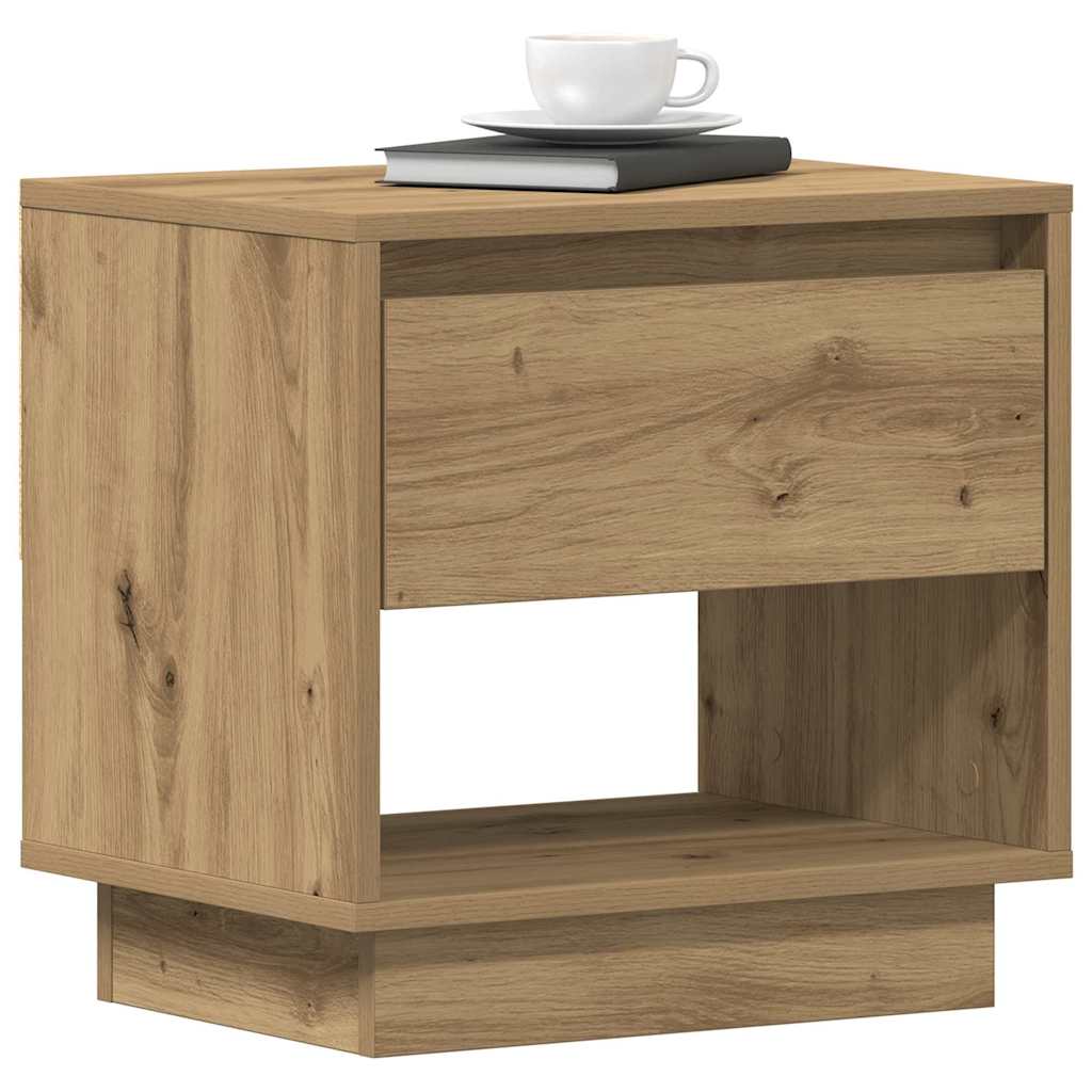 Natbord Egetræ 45 X 34 X 44 Cm Konstrueret Træ - Billede 3