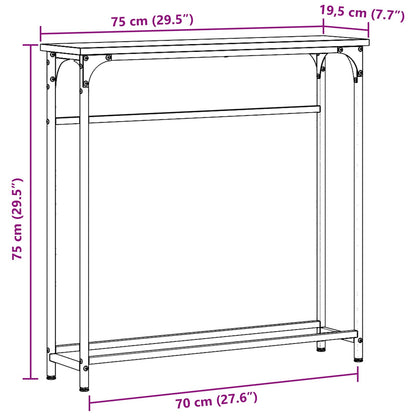 Konsolbord 75x19,5x75 Cm Konstrueret Træ - Billede 11