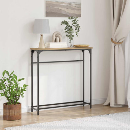 Konsolbord Artisan Egetræ 75 X 19,5 X 75 Cm Konstrueret Træ - Hovedbillede