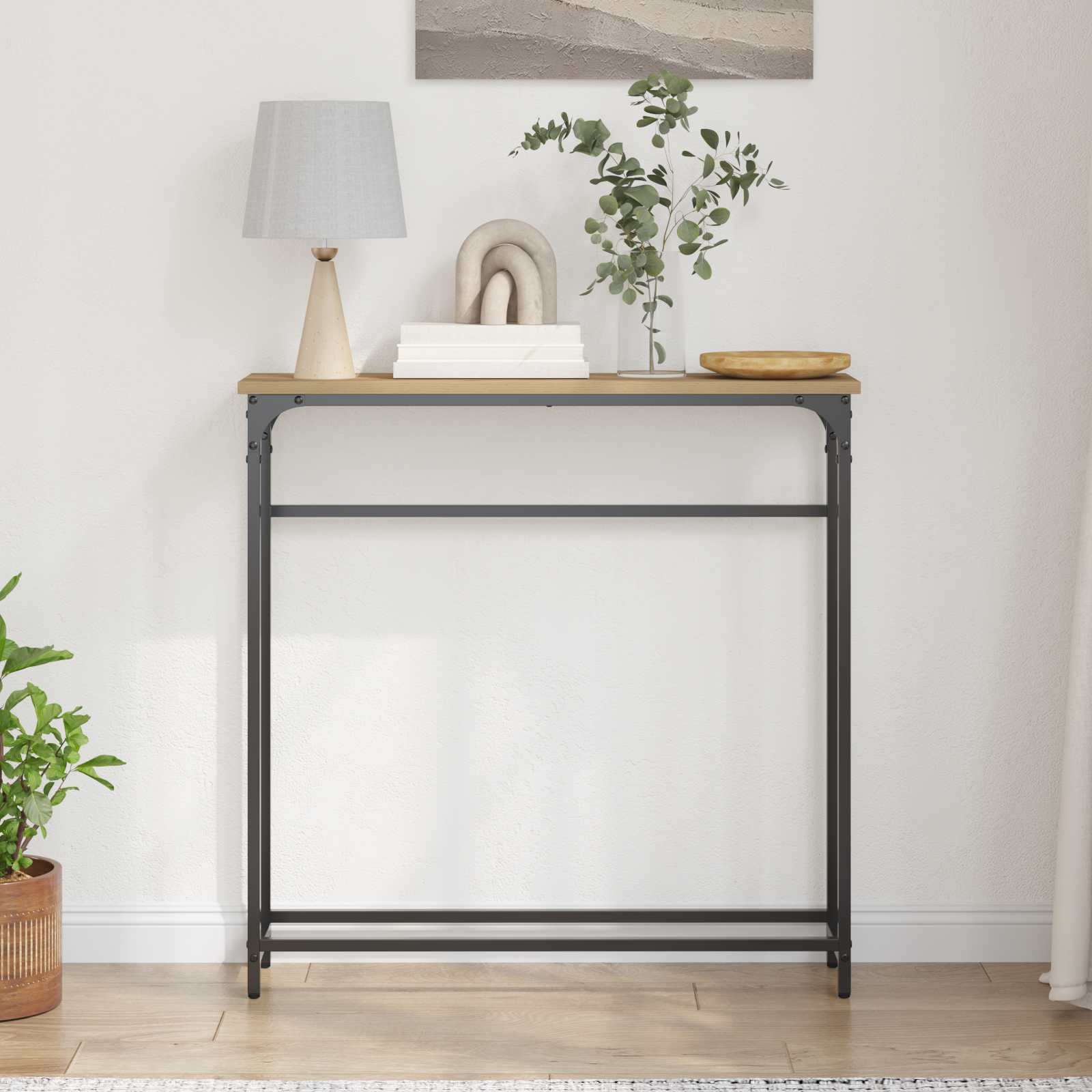 Konsolbord Sonoma Eg 75x19,5x75 Cm Konstrueret - Billede 4