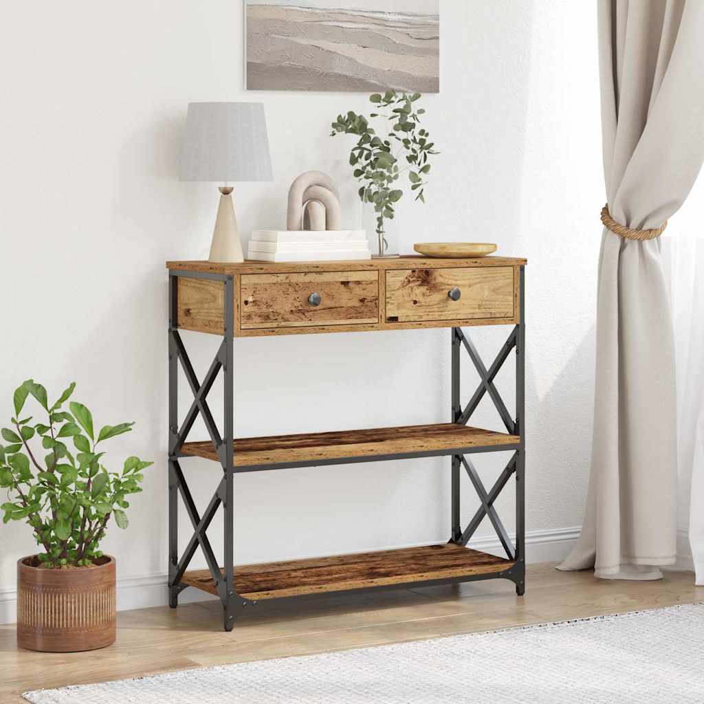 Konsol Bord Laminat Træ Og Metal - Variant 863535