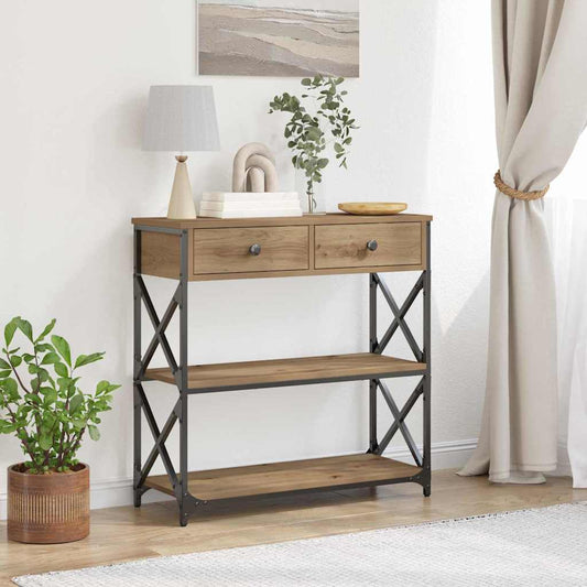 Konsol Bord Laminat Træ Og Metal - Hovedbillede