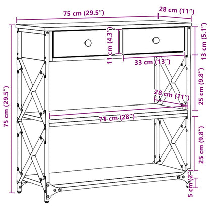 Konsol Bord Laminat Træ Og Metal - Billede 12