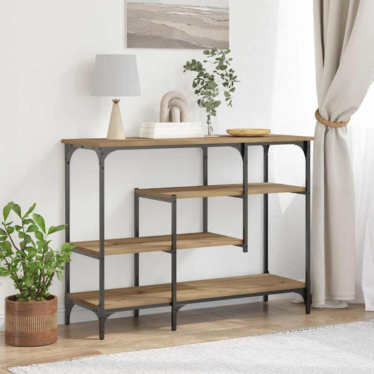 Konsolbord 100 X 35 X 75 Cm Laminat Træ Og Metal - Hovedbillede