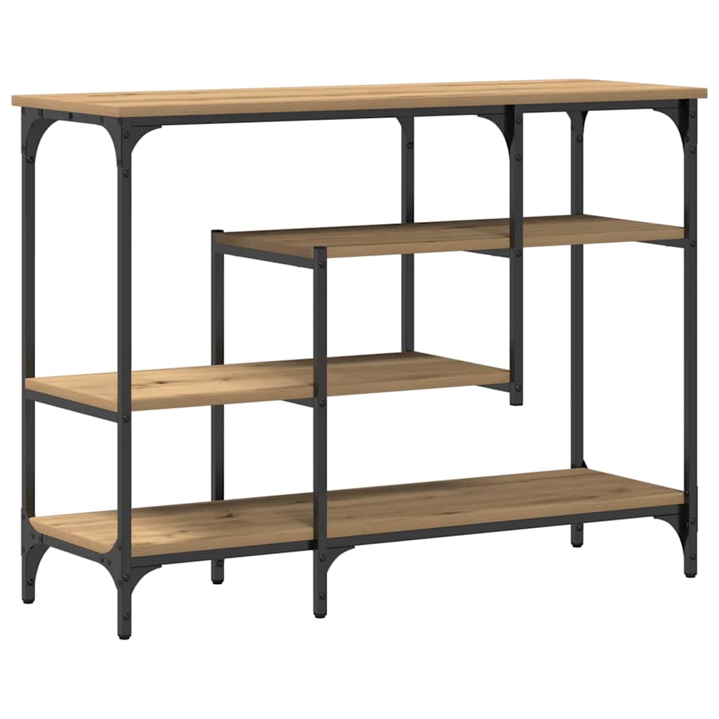 Konsolbord 100 X 35 X 75 Cm Laminat Træ Og Metal - Billede 2