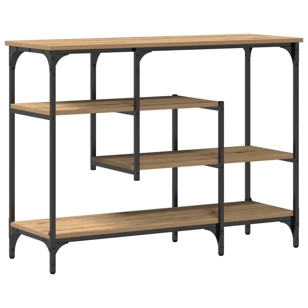 Konsolbord 100 X 35 X 75 Cm Laminat Træ Og Metal - Billede 7