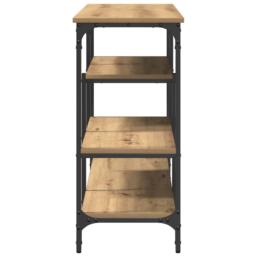 Konsolbord 100 X 35 X 75 Cm Laminat Træ Og Metal - Billede 6