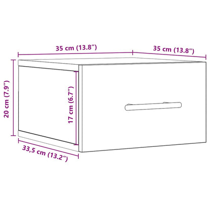 Natskab 35 X 35 X 20 Cm Konstrueret Træ Egetræ - Billede 13