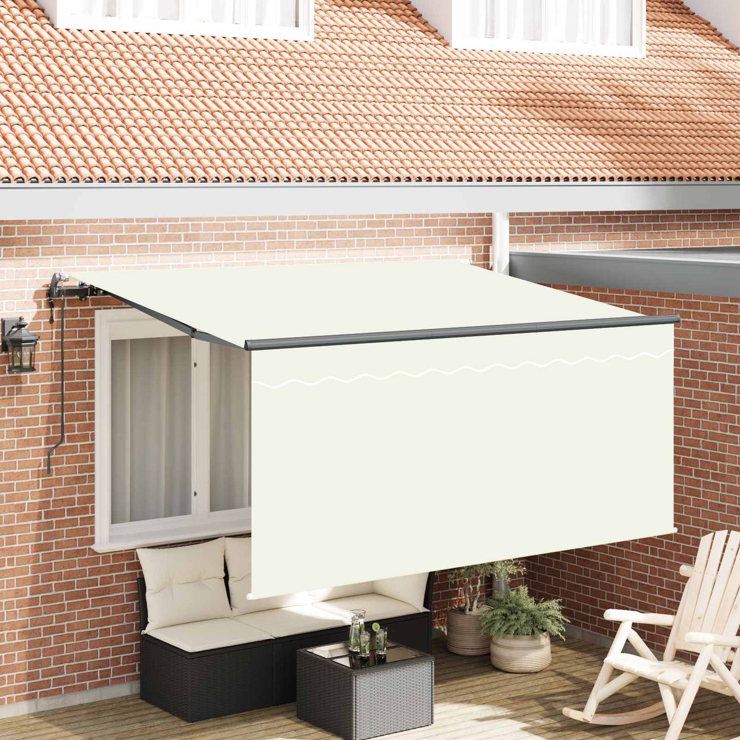 Utrækkelig Markise Creme 300 X 200 Cm Stof - Hovedbillede