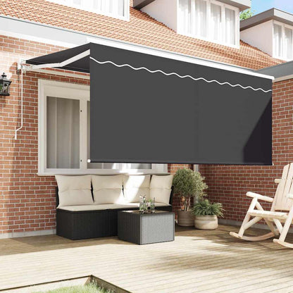 Utrækkelig Markise Antracit 300 X 200 Cm Polyester Og Aluminium - Billede 3