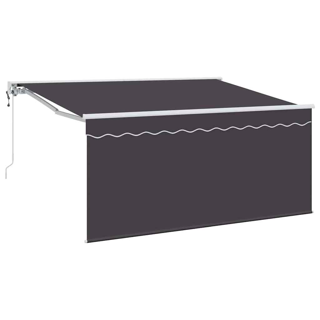 Utrækkelig Markise Antracit 300 X 200 Cm Polyester Og Aluminium - Billede 2
