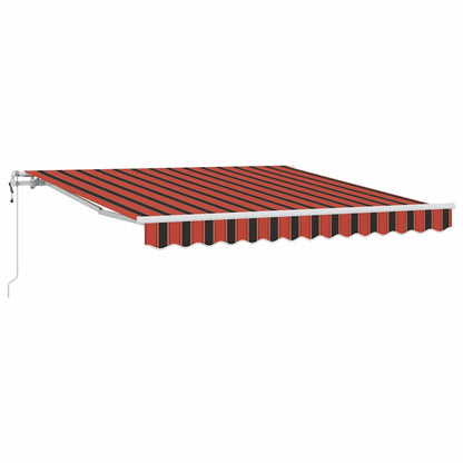 Elektrisk Markise 3 X 2,5 M Orange Og Brune Vandrette Striber - Billede 2