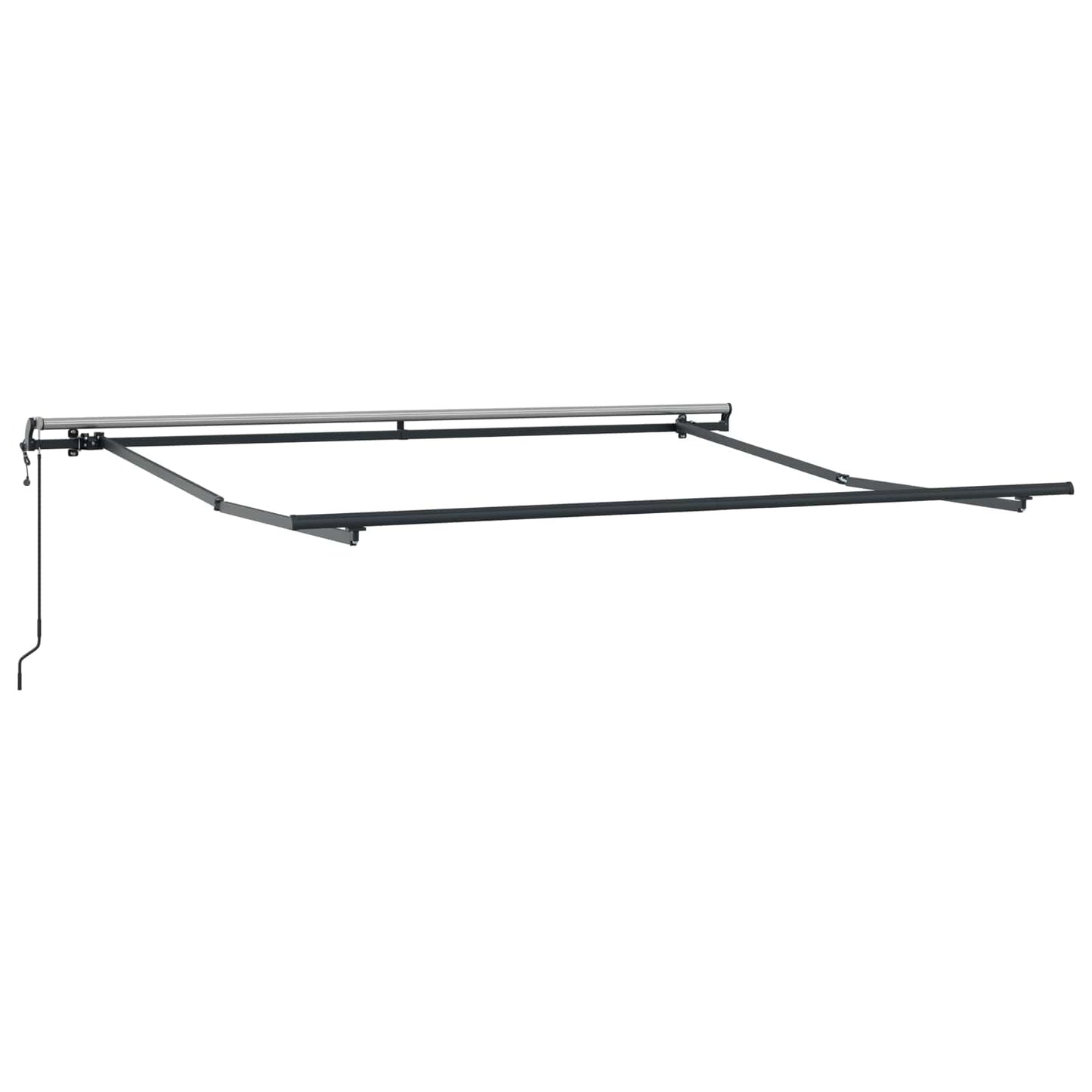 Udtrækkelig Markise Rød Og Sort 350 X 250 Cm Stof Og Aluminium - Billede 5